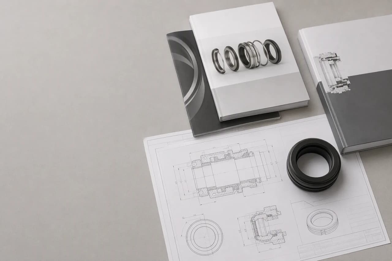 Product catalog, brochure, and graphite seal ring drawing