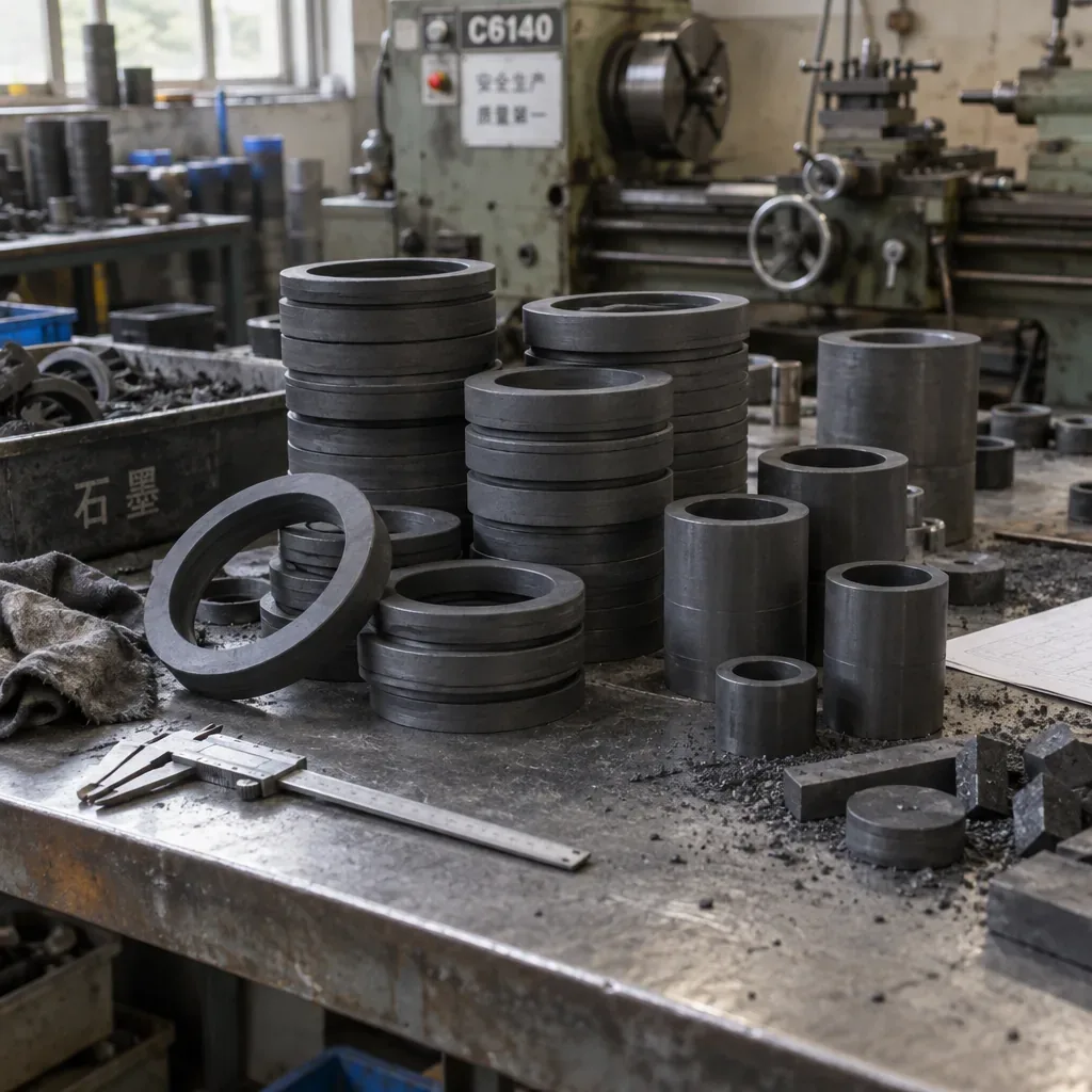 Finished graphite seal rings