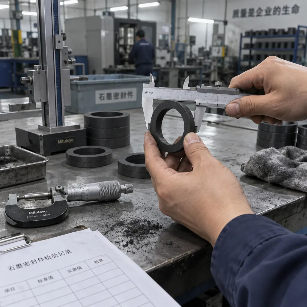 Caliper inspection of seal ring